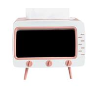 Retro-TV Taschentuchbox - 2-in-1 Design Mit Handyhalter, Praktische Taschentuchabdeckung Für Schlafzimmer, Wohnzimmer Und Büro, Multifunktional Für Aufbewahrung Und Dekoration | Handyhalterung Aufbewa