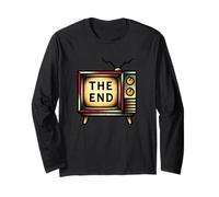 Retro TV The End Vintage Television Old School Movie Tattoo Manche Longue