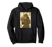 Rétro Ukiyo-e Squelette Bushido Warrior Funny Halloween Sweat à Capuche