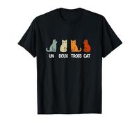 Rétro Un Deux Trois Chat Chaton Amusant Chat Chatons T-Shirt