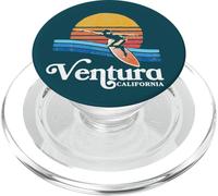 Retro Ventura California Eighties Beach Bum Surfer Graphic PopSockets PopGrip pour MagSafe