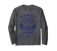 Retro Vermont State Shirt Est 1791 Maple Sirop Ski Trails Manche Longue