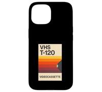 Retro VHS T-120 Vidéocassette vidéo analogique Nostalgie années 80 Coque pour iPhone 15