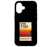 Retro VHS T-120 Vidéocassette vidéo analogique Nostalgie années 80 Coque pour iPhone 16