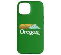 Retro Vibe Oregon Sweatshirt Vintage Mountains & Sun Coque pour iPhone 15
