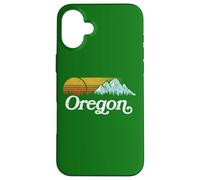 Retro Vibe Oregon Sweatshirt Vintage Mountains & Sun Coque pour iPhone 16 Plus
