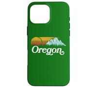 Retro Vibe Oregon Sweatshirt Vintage Mountains & Sun Coque pour iPhone 16 Pro Max
