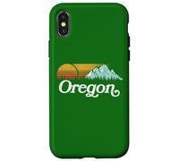 Retro Vibe Oregon Sweatshirt Vintage Mountains & Sun Coque pour iPhone X/XS
