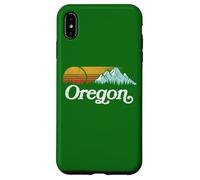 Retro Vibe Oregon Sweatshirt Vintage Mountains & Sun Coque pour iPhone XS Max