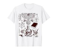 Retro Victorian Line Art Aesthetic Cottagecore Academia T-Shirt