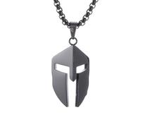 Retro Victory Ares Spartan Casque Pendentif Collier Hip Hop Rock Hommes et Femmes Couple Collier Rappeur Bijoux En Acier Inoxydable