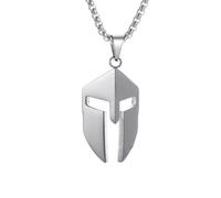 Retro Victory Ares Spartan Casque Pendentif Collier Hip Hop Rock Hommes et Femmes Couple Collier Rappeur Bijoux En Acier Inoxydable