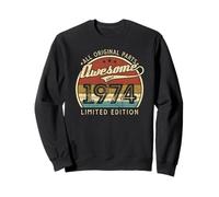 Rétro Vintage 1974 Édition limitée 52ème Anniversaire 52 Ans Sweatshirt