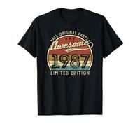 Retro Vintage 1987 Édition limitée 39e Anniversaire 39 Ans T-Shirt