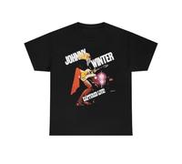 Retro Vintage 70s American Singer Johnny Winter Lovers Shirt,Johnny Winter Tee XL BlackXL
