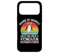 Retro Vintage Always Be Yourself Macaroni Penguin Lover Coque pour iPhone 17 Pro Max