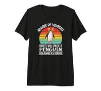 Retro Vintage Always Be Yourself Macaroni Penguin Lover T-Shirt Haut de Gamme