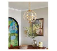 Retro Vintage American Bronze Black Chrome Gold Globe E14 LED Chandelier Suspension Luminaire Lampen Lustre