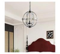 Retro Vintage American Bronze Black Chrome Gold Globe E14 LED Chandelier Suspension Luminaire Lampen Lustre