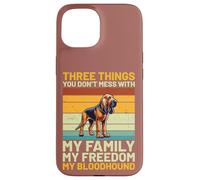 Retro Vintage Bloodhound Three Things You Don't Mess with Coque pour iPhone 15