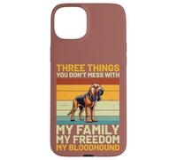 Retro Vintage Bloodhound Three Things You Don't Mess with Coque pour iPhone 15 Plus
