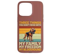 Retro Vintage Bloodhound Three Things You Don't Mess with Coque pour iPhone 15 Pro Max