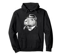 Retro Vintage Capybara Gentleman Nœud Papillon Capybaras Sweat à Capuche