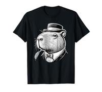 Retro Vintage Capybara Gentleman Nœud Papillon Capybaras T-Shirt