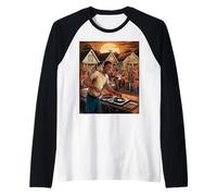 Retro Vintage DJ - HipHop Music Bronx Party Tee Manche Raglan