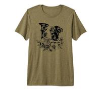 Retro Vintage Flowers Blue Merle Australian Shepherd Lover T-Shirt Haut de Gamme