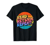 Retro Vintage Funny Reading | Read Return Repeat Library T-Shirt