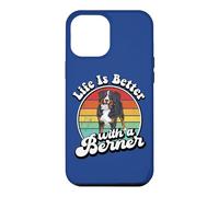Retro Vintage Girl Life is Better Bernese Mountain Dog Lover Coque pour iPhone 12 Pro Max