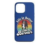 Retro Vintage Girl Life is Better Bernese Mountain Dog Lover Coque pour iPhone 13 Pro Max