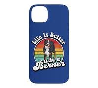 Retro Vintage Girl Life is Better Bernese Mountain Dog Lover Coque pour iPhone 14 Plus
