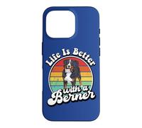 Retro Vintage Girl Life is Better Bernese Mountain Dog Lover Coque pour iPhone 16 Pro