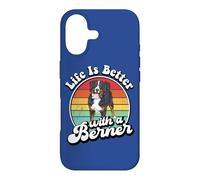 Retro Vintage Girl Life is Better Bernese Mountain Dog Lover Coque pour iPhone 17