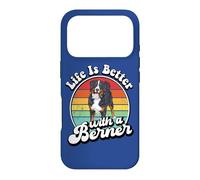 Retro Vintage Girl Life is Better Bernese Mountain Dog Lover Coque pour iPhone 17 Pro
