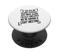 Rétro Vintage If You See Me Talking to Myself Gag PopSockets PopGrip Adhésif