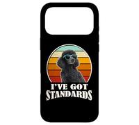 Retro Vintage I've Got Standards Black Standard Poodle Dog Coque pour iPhone 17 Pro Max