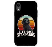 Retro Vintage I've Got Standards Black Standard Poodle Dog Coque pour iPhone XR