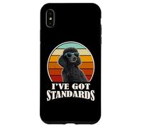 Retro Vintage I've Got Standards Black Standard Poodle Dog Coque pour iPhone XS Max