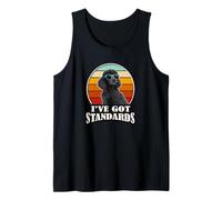 Retro Vintage I've Got Standards Black Standard Poodle Dog Débardeur