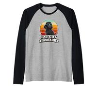 Retro Vintage I've Got Standards Black Standard Poodle Dog Manche Raglan