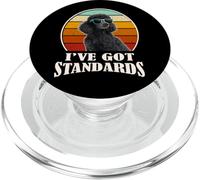 Retro Vintage I've Got Standards Black Standard Poodle Dog PopSockets PopGrip pour MagSafe
