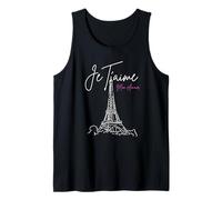Rétro Vintage Je Taime Mon Amour Tour Eiffel Paris France Débardeur