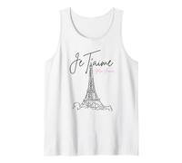 Rétro Vintage Je Taime Mon Amour Tour Eiffel Paris France Débardeur