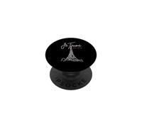 Rétro Vintage Je Taime Mon Amour Tour Eiffel Paris France PopSockets PopGrip Adhésif
