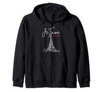 Rétro Vintage Je Taime Mon Amour Tour Eiffel Paris France Sweat à Capuche