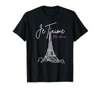 Rétro Vintage Je Taime Mon Amour Tour Eiffel Paris France T-Shirt