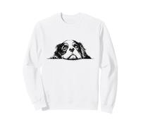 Retro Vintage Logo Happy Cavalier King Charles Spaniel Dog Sweatshirt